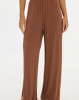 soft rib brown pants