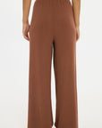 soft rib brown pants