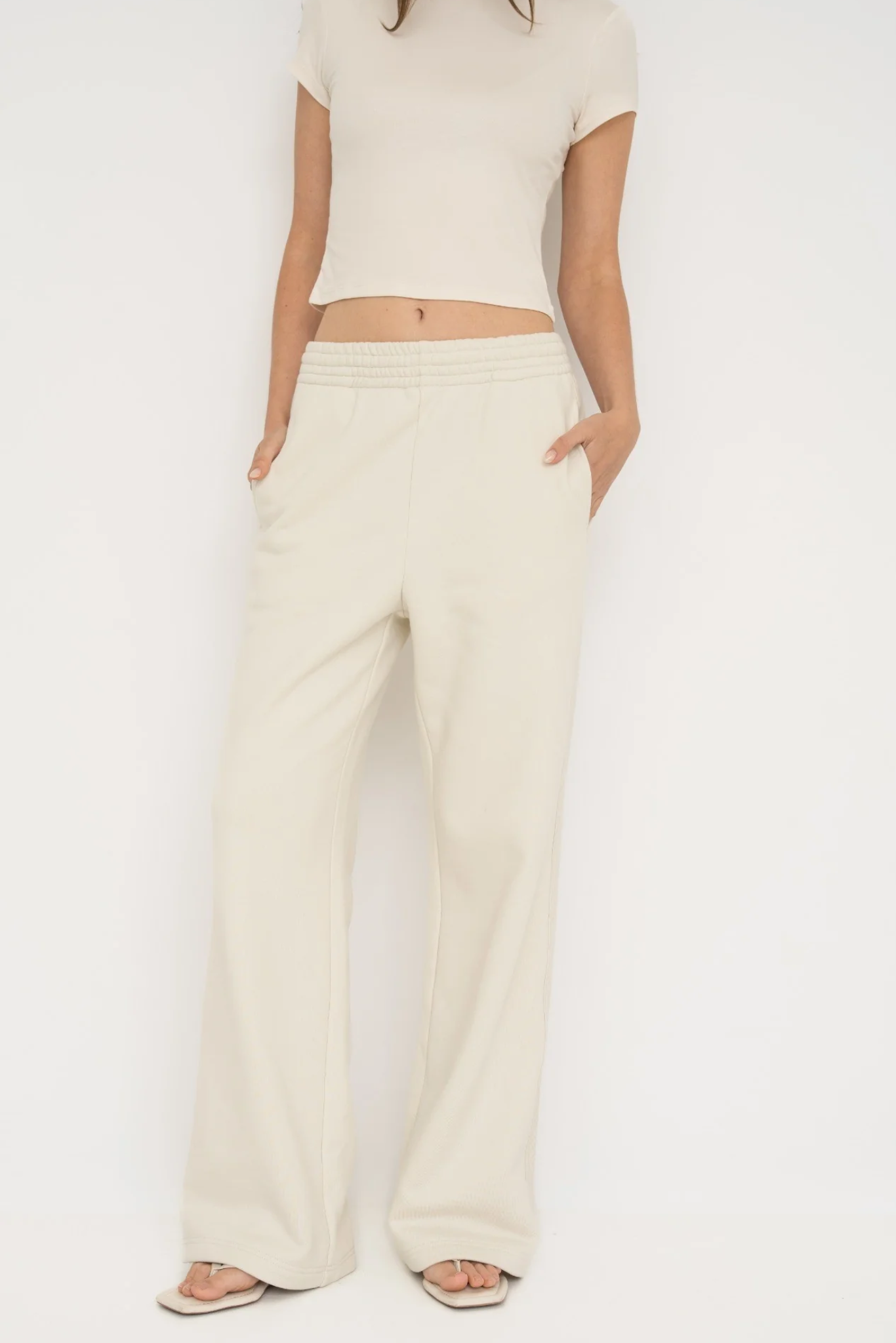 French Terry Wide Leg Pant