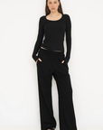 Soft Rib Scoop Neck Top