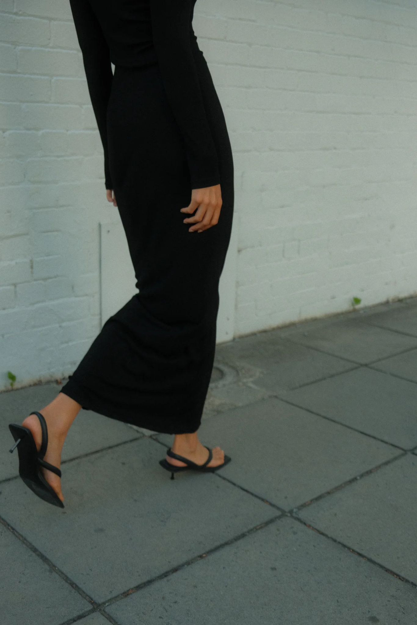 Long Sleeve Henley Maxi Dress