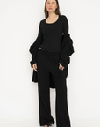 Upgrade your downtime with the French Terry Wide Leg Pants from AOCO. Crafted from ultra-soft fabrics, these chic bottoms provide a flattering, relaxed fit.
