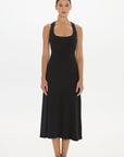 AOCO Capri Cross Back Halter Dress Black