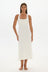 AOCO Capri Cross Back Halter Dress Ivory