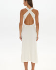 AOCO Capri Cross Back Halter Dress Ivory