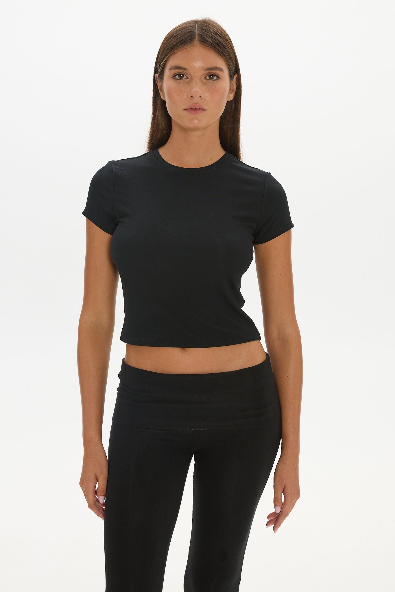 AOCO Carly Baby Tee Black