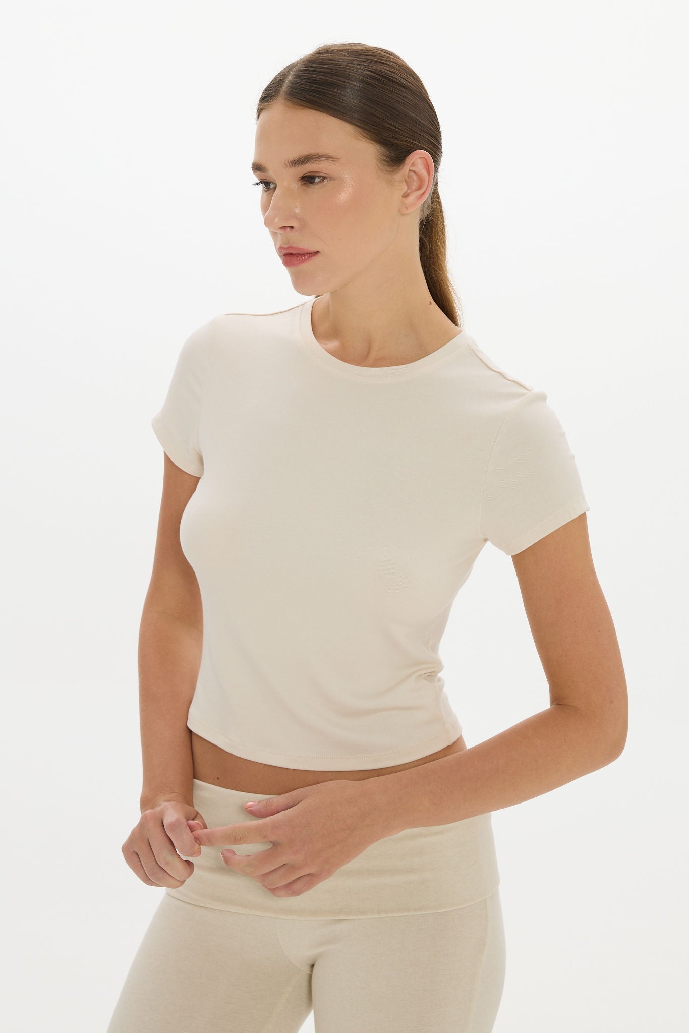 Loose The Label Carly Baby Tee Cream