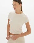 Loose The Label Carly Baby Tee Cream