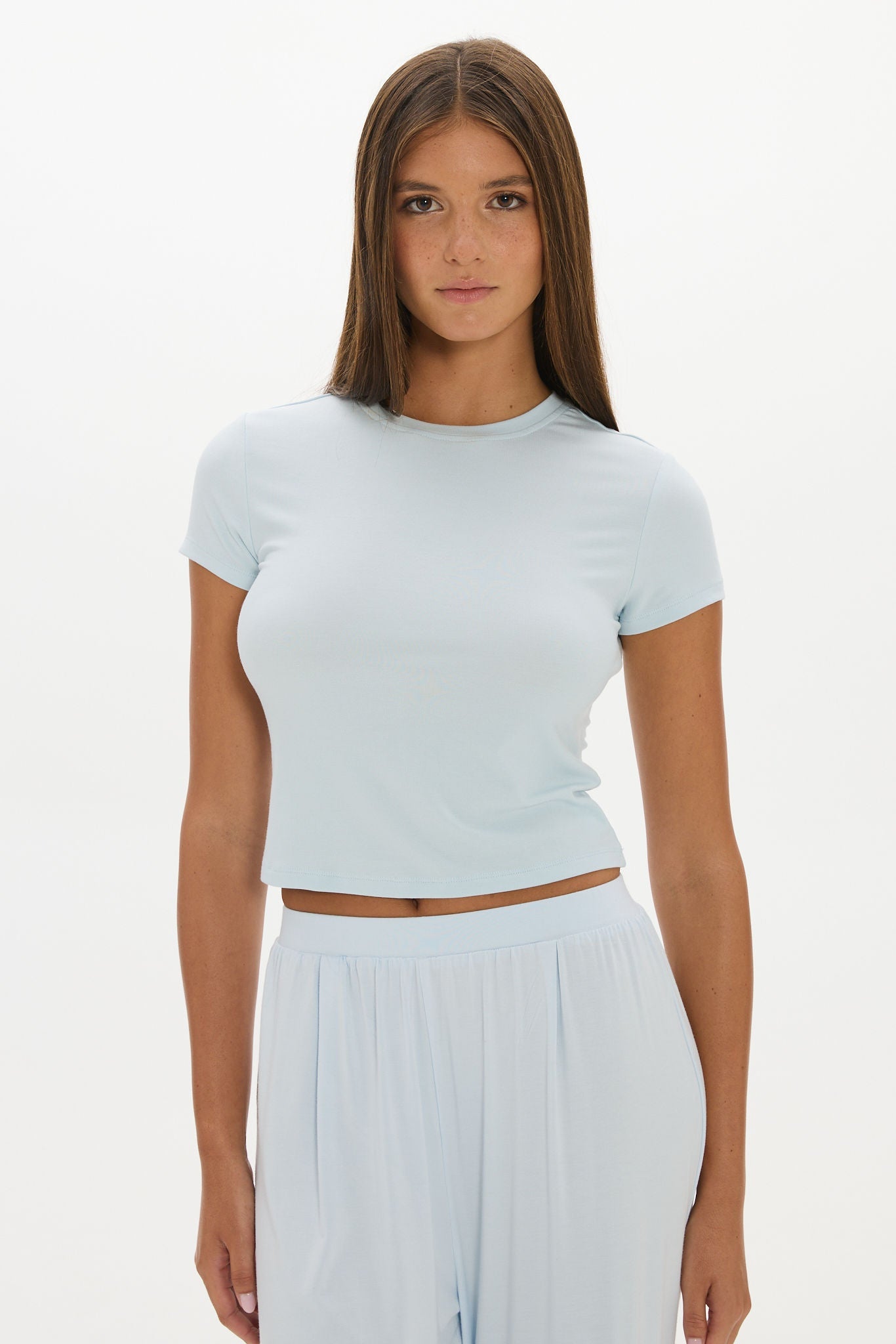 Loose The Label Carly Baby Tee Pale Azure