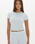 Loose The Label Carly Baby Tee Pale Azure