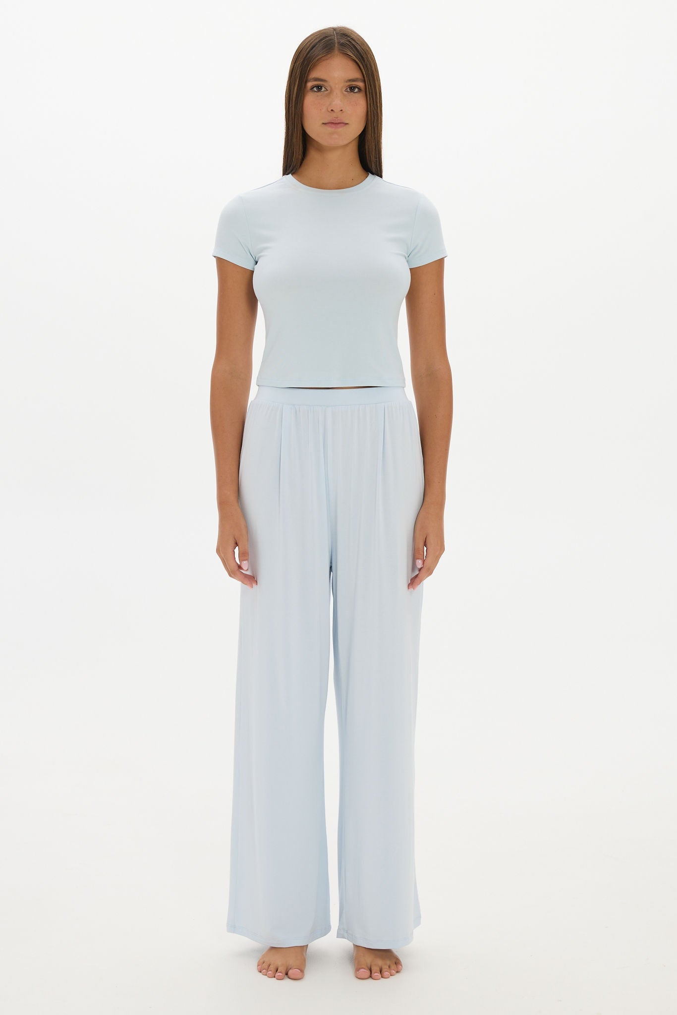 Loose The Label Carly Baby Tee Pale Azure