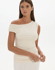 Loose The Label Chloe Off Shoulder Top - Cream
