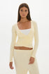Loose The Label Christy Yoga Wrap Top - Butter Yellow