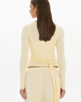 Loose The Label Christy Yoga Wrap Top - Butter Yellow