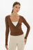 AOCO Christy Yoga Wrap Top - Earth 