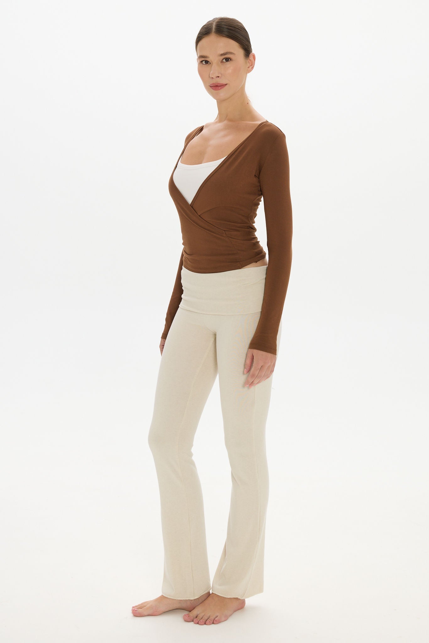 Loose The Label Christy Yoga Wrap Top - Earth 