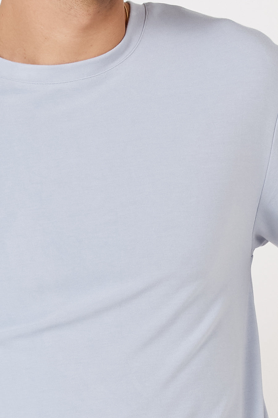 Mens Crew Neck Tshirt Lavender Grey