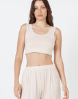 Como Crop Top - Beige