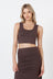 AOCO Como Crop Top - Espresso