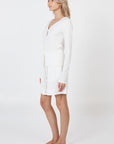 Como Long Sleeve Cardigan - White
