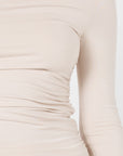 Como Off-Shoulder Drape Top - Beige