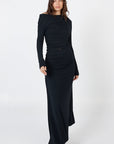 Soft, cosy floor-length skirt with a high waist and asymmetric hem, designed to create an elongating silhouette. A versatile and comfortable wardrobe essential, perfect for effortless day-to-night dressing.