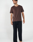 Como V-Neck T-Shirt - Espresso