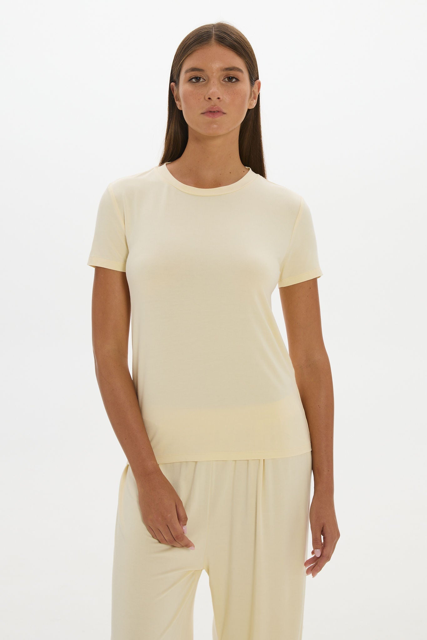  Loose The Label La Palma Lounge Crew Neck Tshirt Yellow