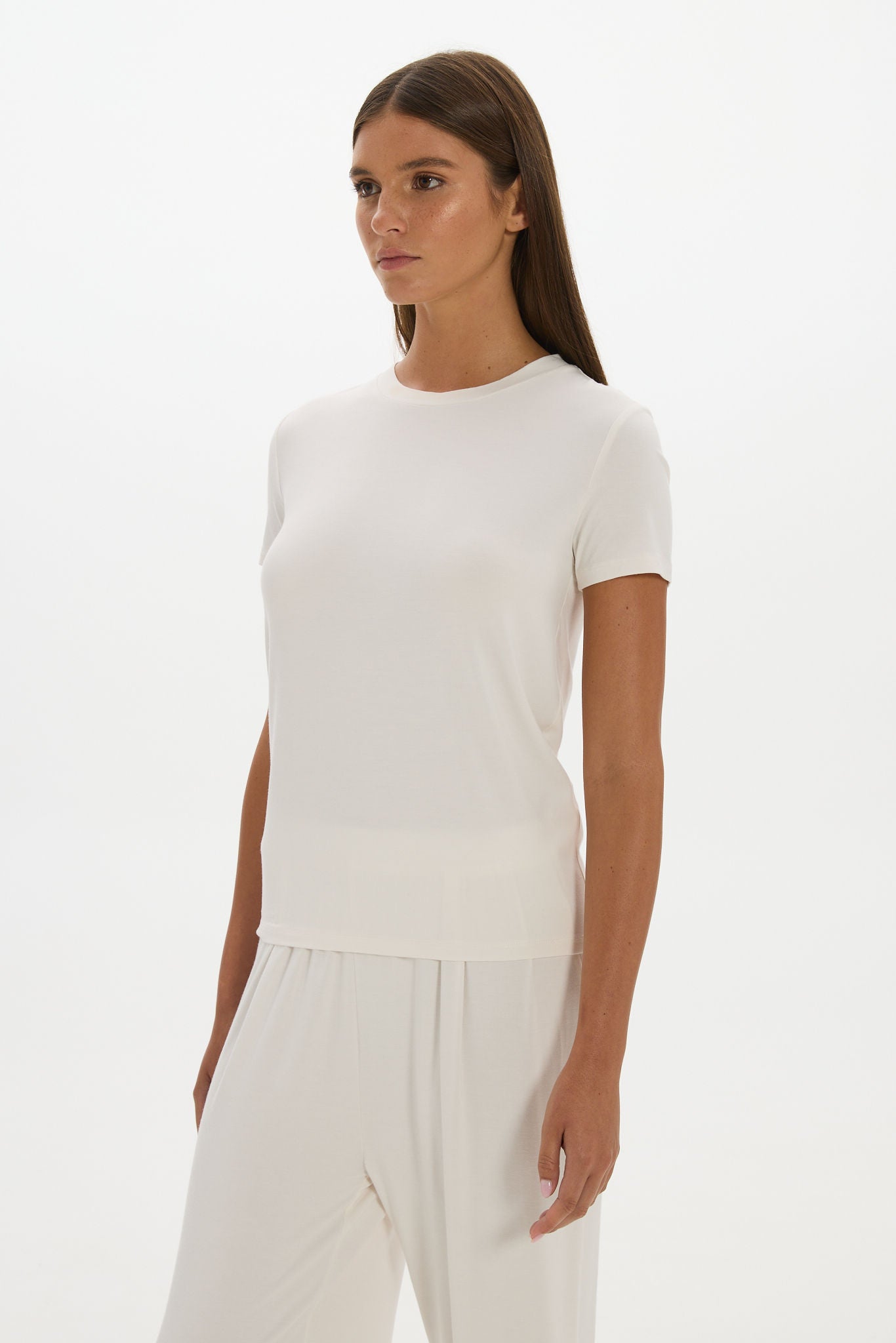 AOCO La Palma Crewneck T-Shirt - Cream