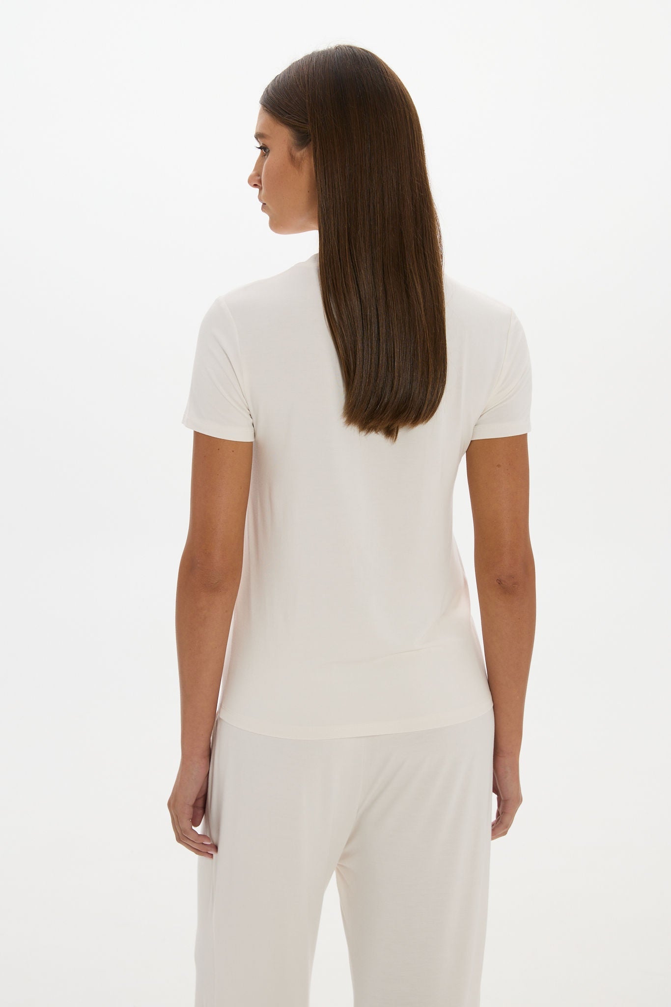 AOCO La Palma Crewneck T-Shirt - Cream