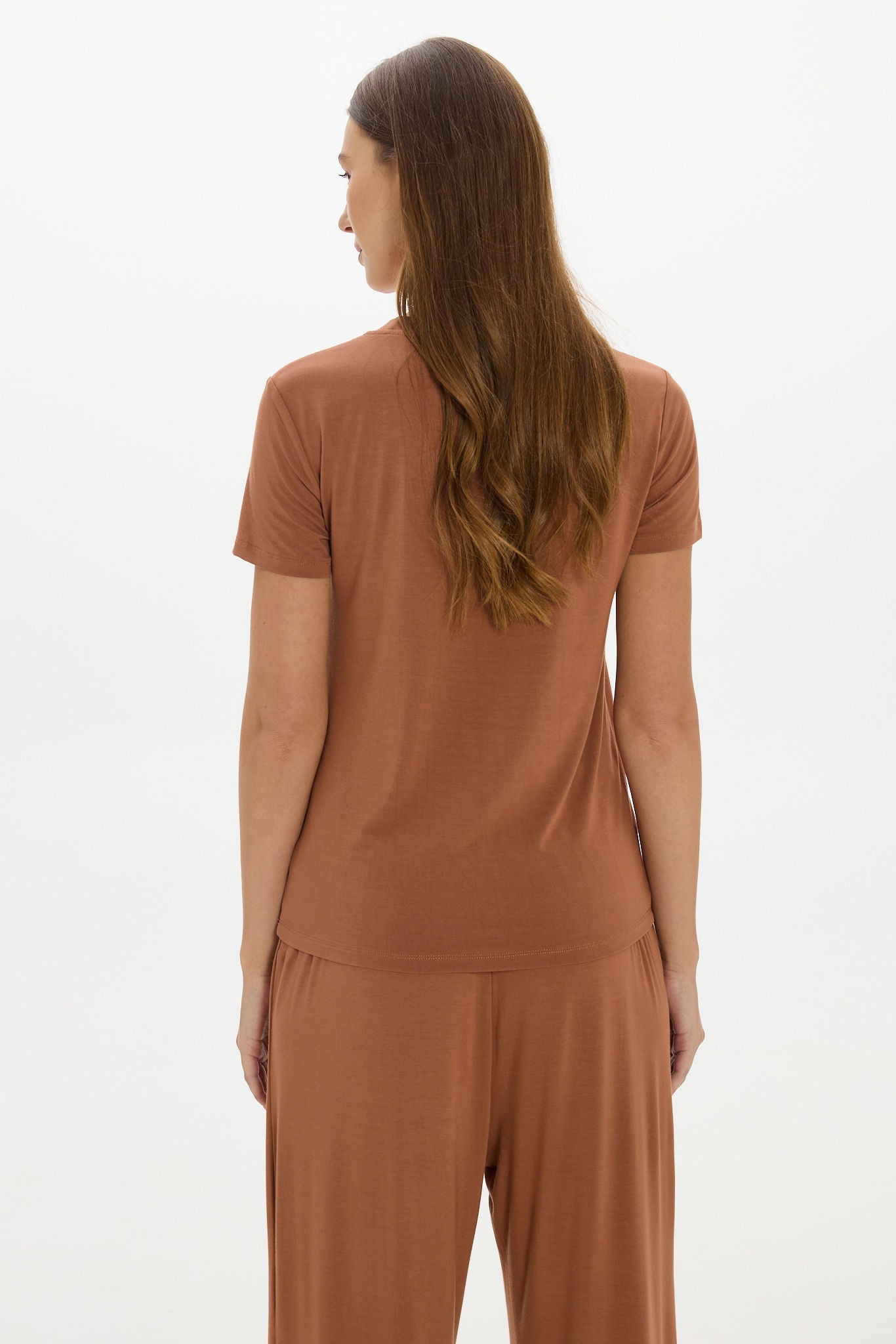 Lounge Crew Neck Tshirt Brown