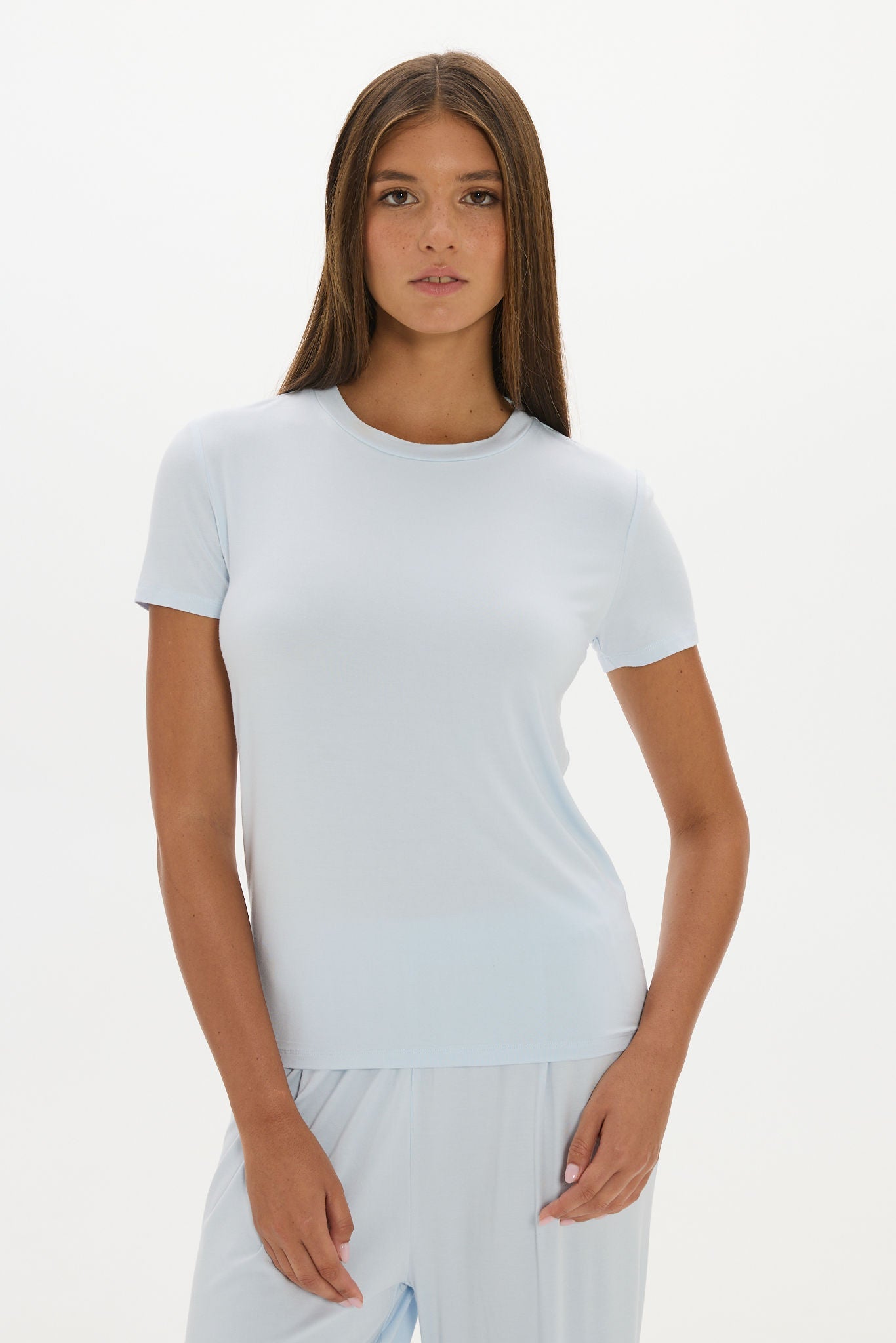 Lounge Crew Neck Tshirt Baby Blue