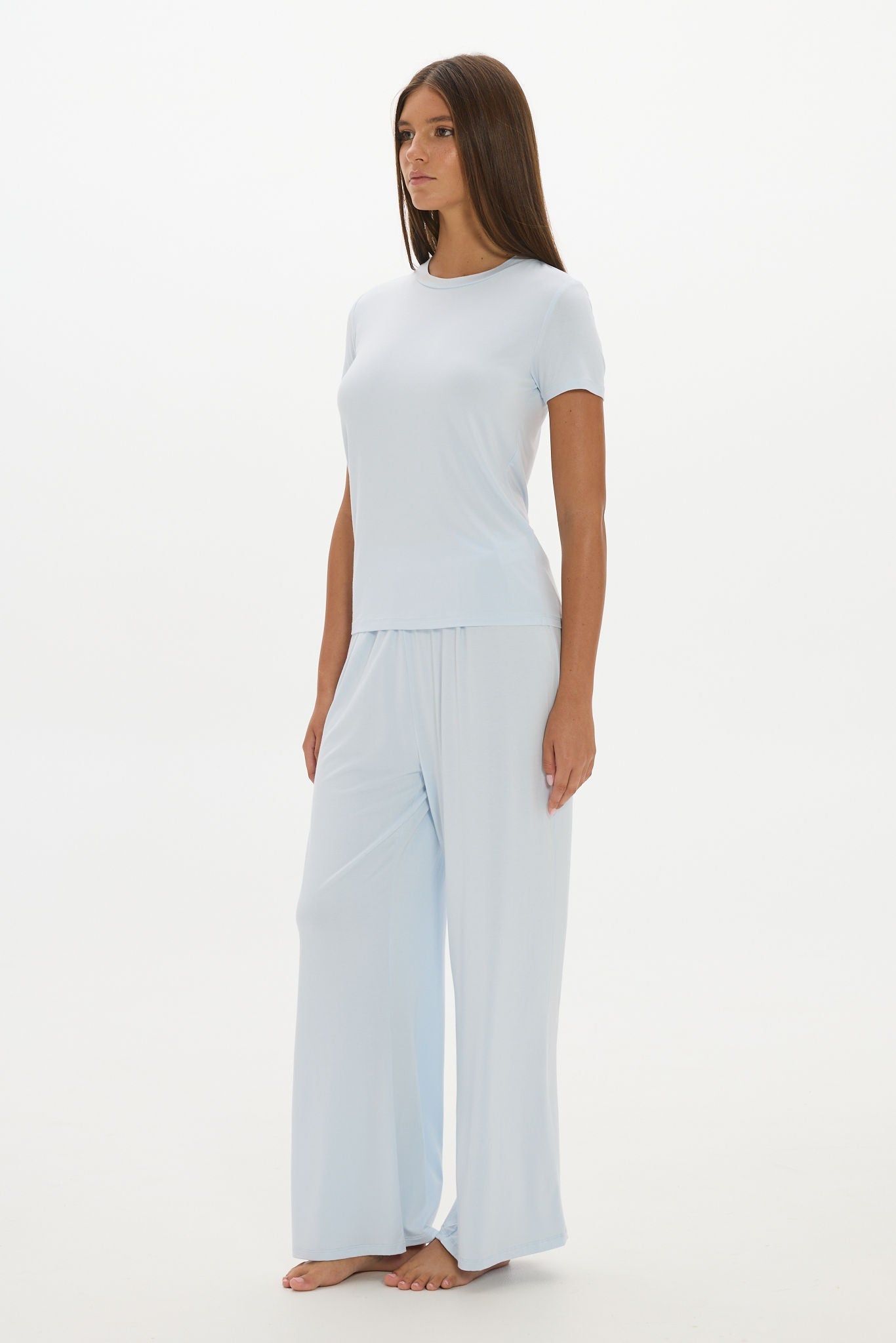 Lounge Crew Neck Tshirt Baby Blue