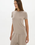 Lounge Crew Neck Tshirt Taupe