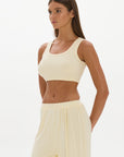 Lounge Cropped Top Yellow