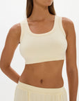 Lounge Cropped Top Yellow