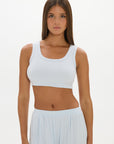 Lounge Cropped Top Baby Blue