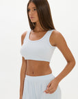 Lounge Cropped Top Baby Blue