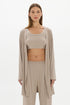 Mid Length Long Loose Robe Taupe