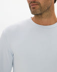 La Palma Crew Neck Long Sleeve T-Shirt - Pale Azure