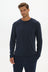 AOCO La Palma Crew Neck Long Sleeve T-Shirt - Midnight Navy