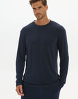 La Palma Crew Neck Long Sleeve T-Shirt - Midnight Navy