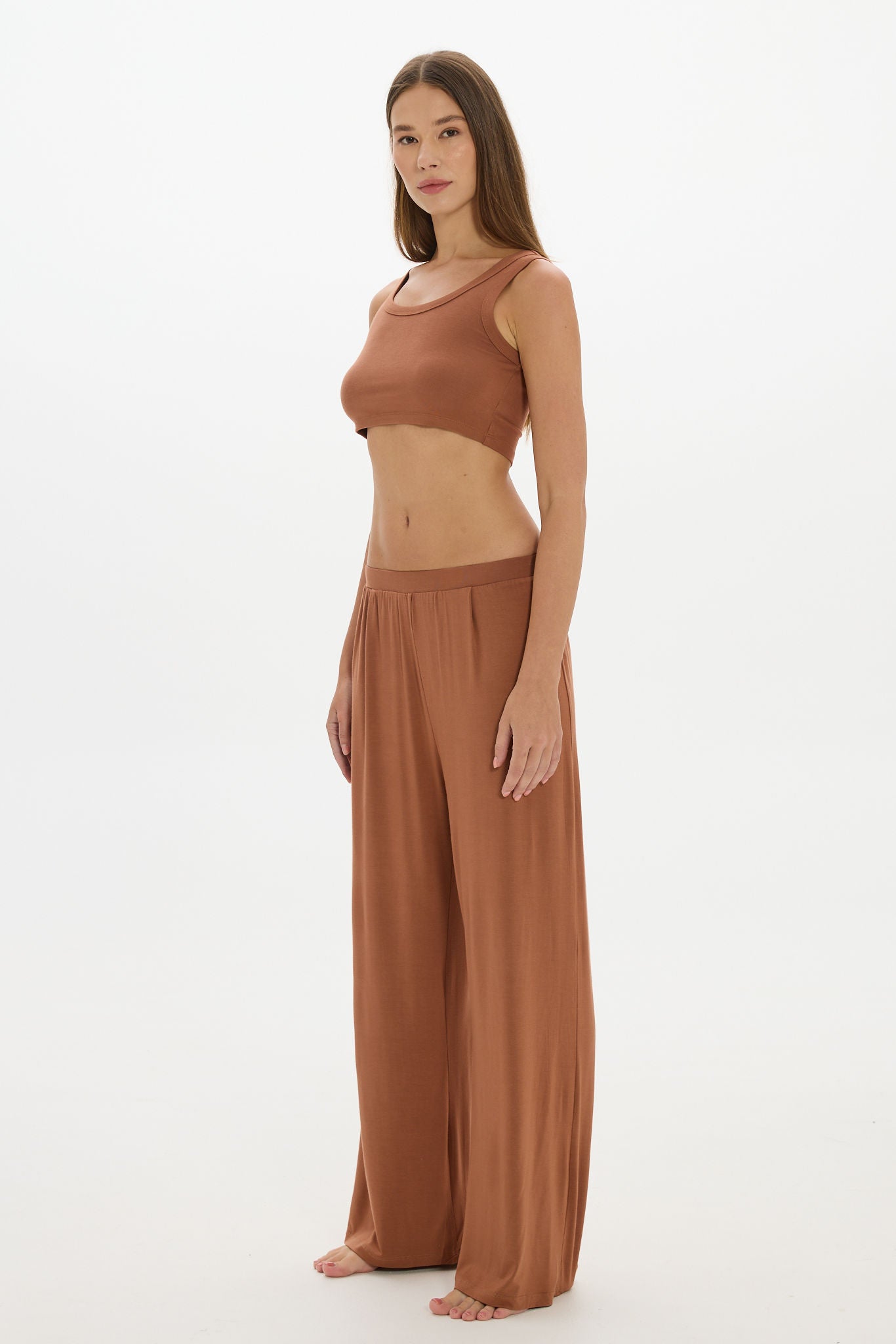 Loose Lounge Pants Brown