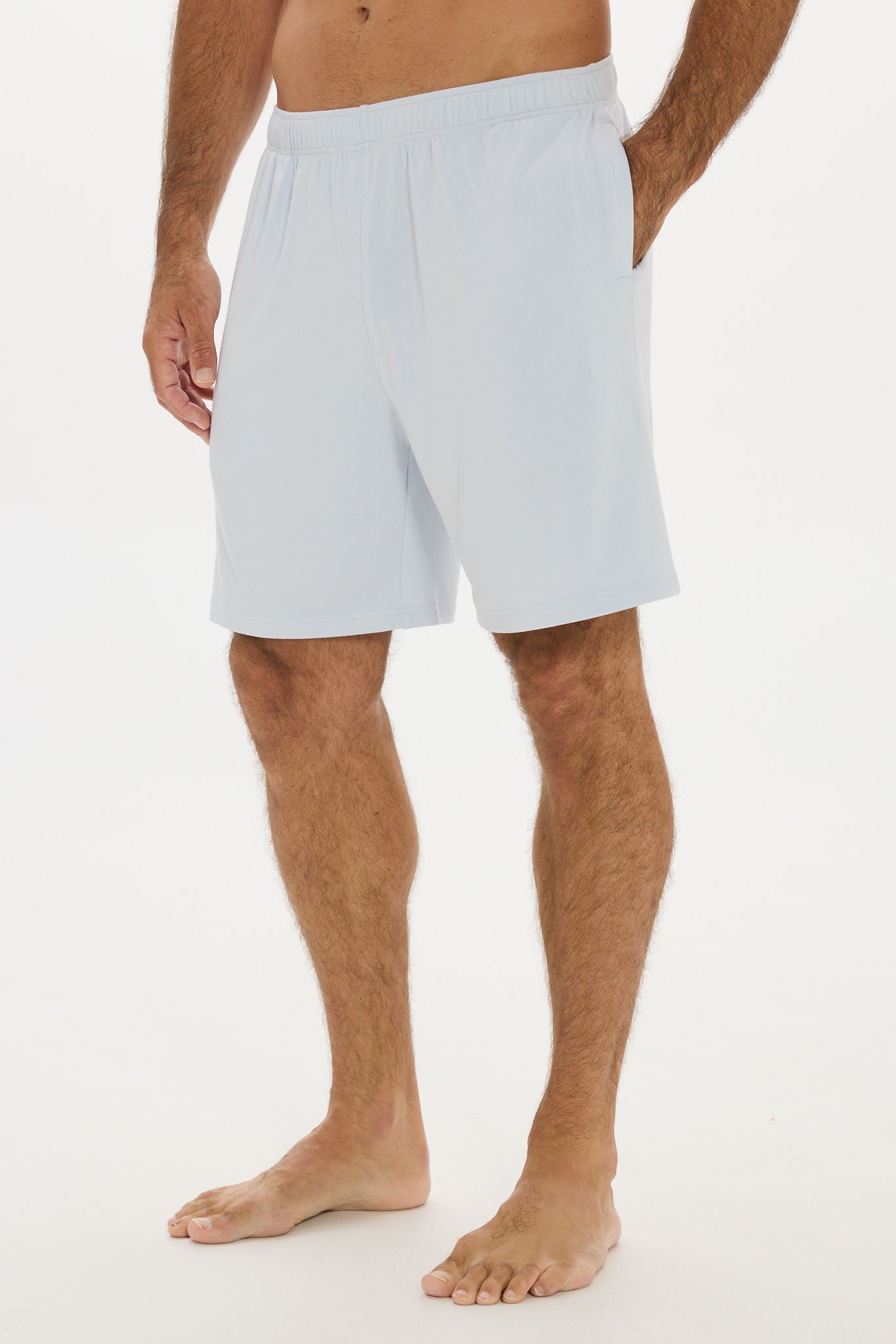 Mens Lounge Shorts Baby Blue