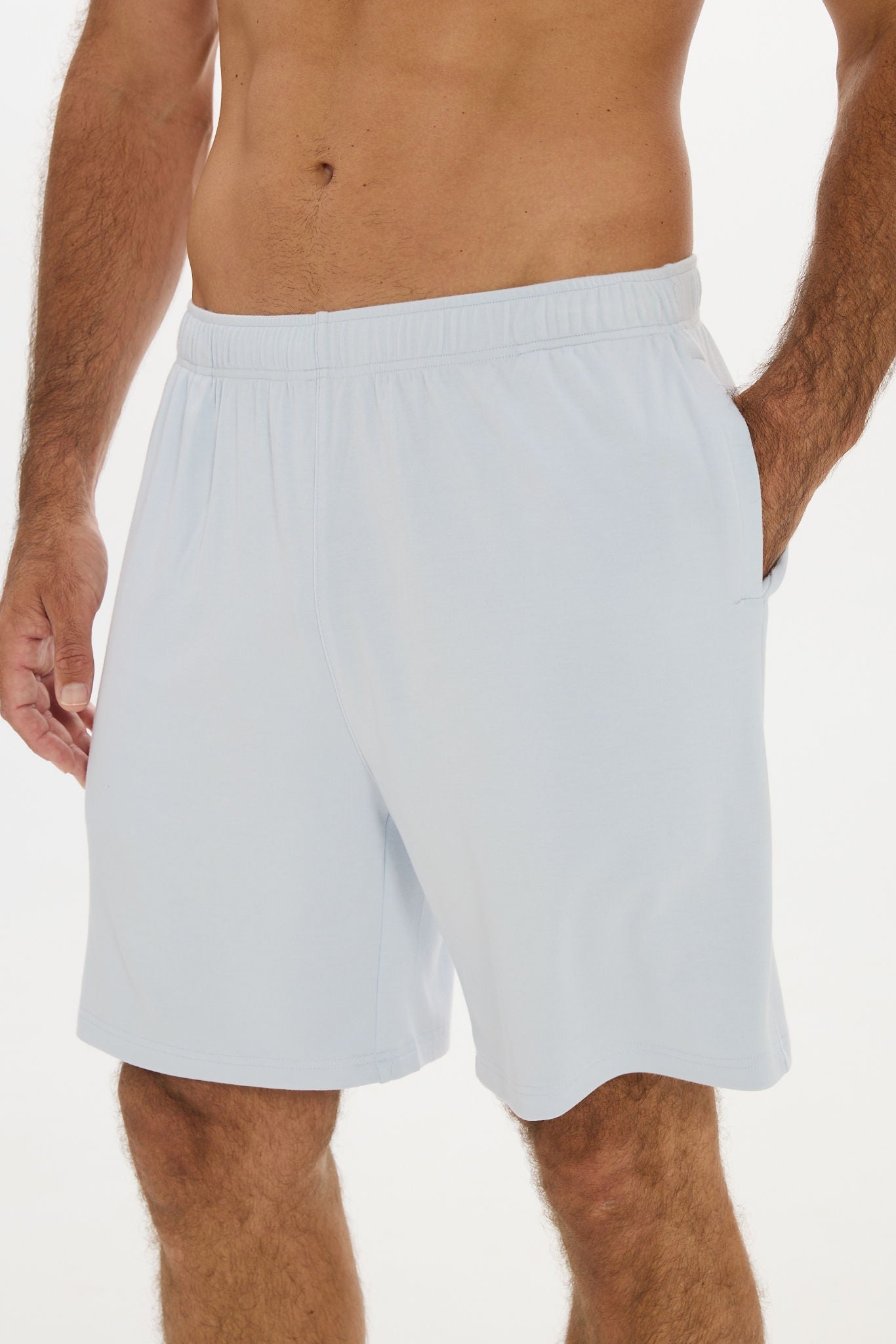 Mens Lounge Shorts Baby Blue