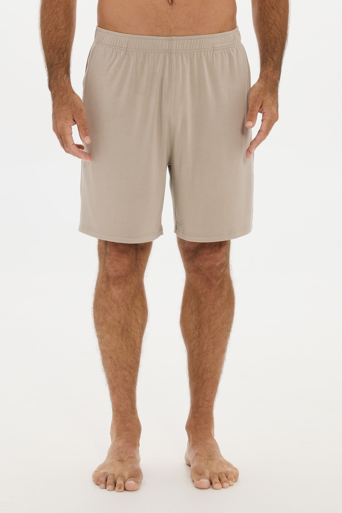 Mens Lounge Shorts Taupe