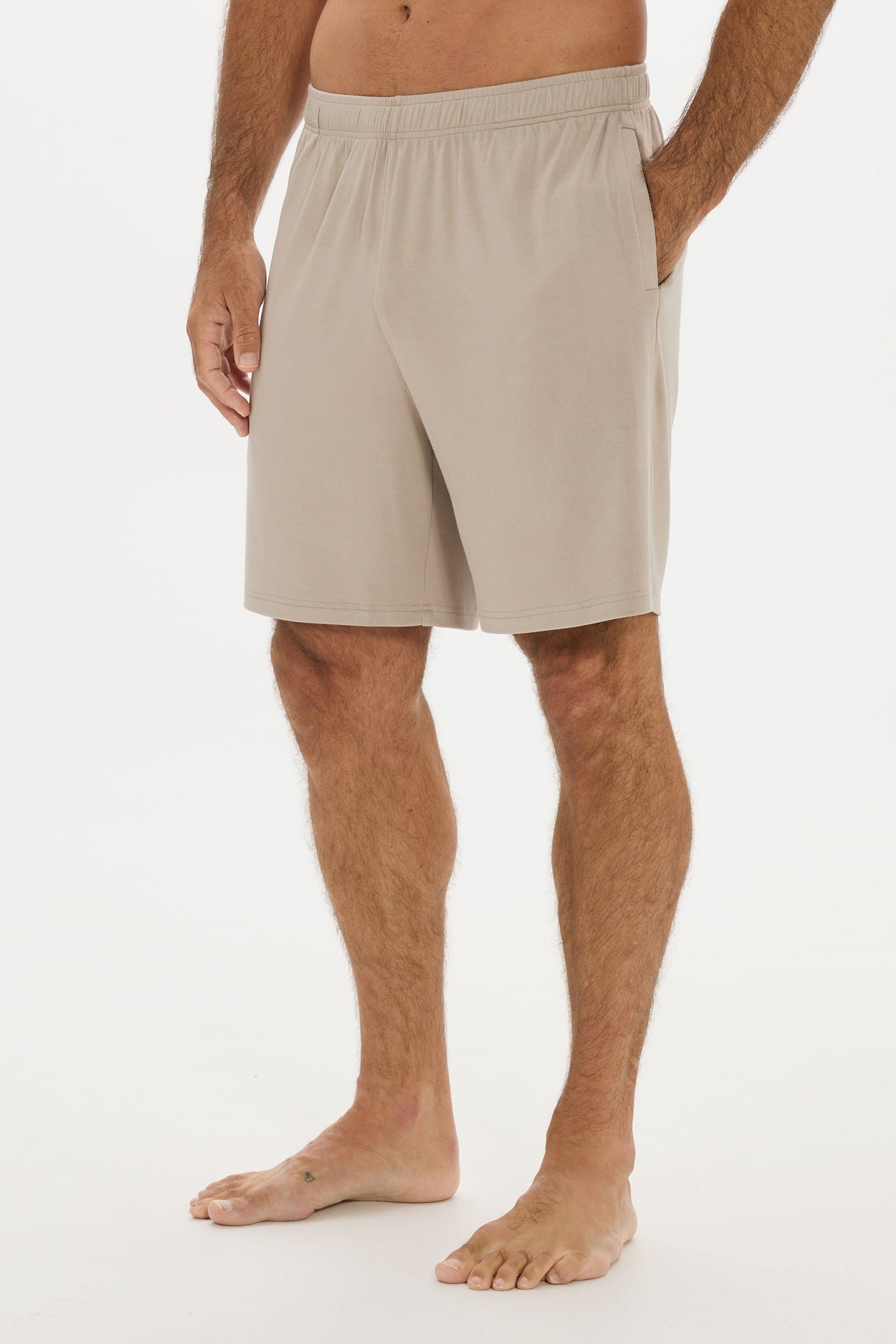 Mens Lounge Shorts Taupe