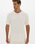 La Palma V-neck T Shirt - Cream