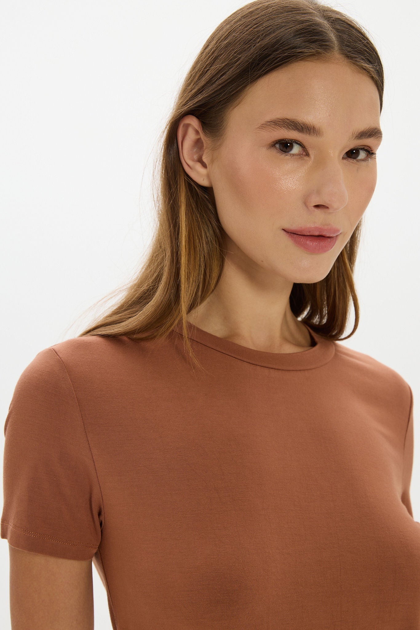 Lounge Crew Neck Tshirt Brown