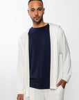 Mens Cream Lounge hoodie